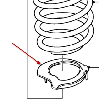 dolna poduszka sprężyny 1446306 FORD (Motorcraft)